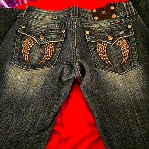 Miss me skinny jeans size 30 inseam 32 dark blue very cute
